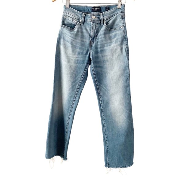 Lucky Brand Denim - Lucky Brand Mid Rise Ava Crop Mini Boot Medium Wash Raw Hem Jeans 4 or 27